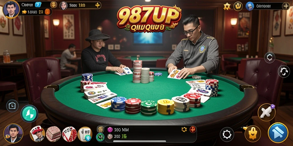 Gameplay QiuQiu yang seru dan kompetitif di 987UP.