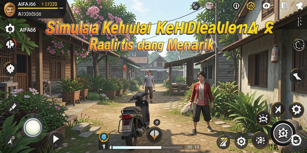 Tampilan utama gameplay AIFA66 dengan elemen simulasi yang realistis.