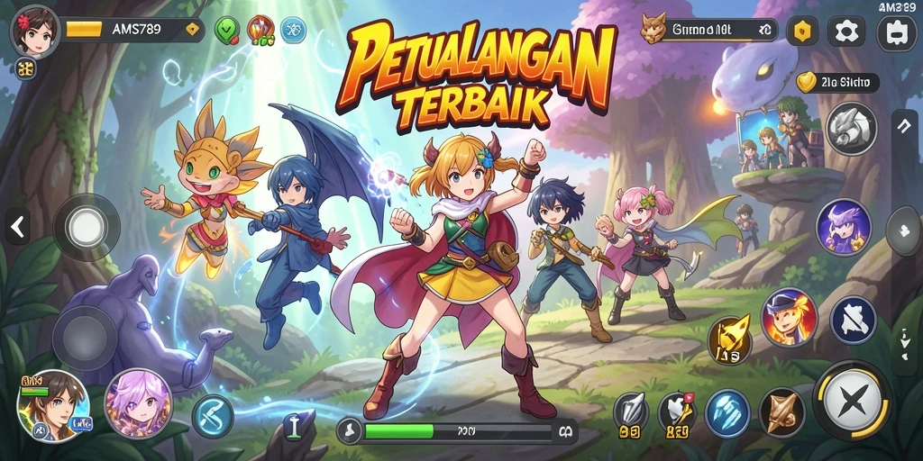 Tampilan gameplay AMS789 penuh aksi dan karakter anime yang menarik.