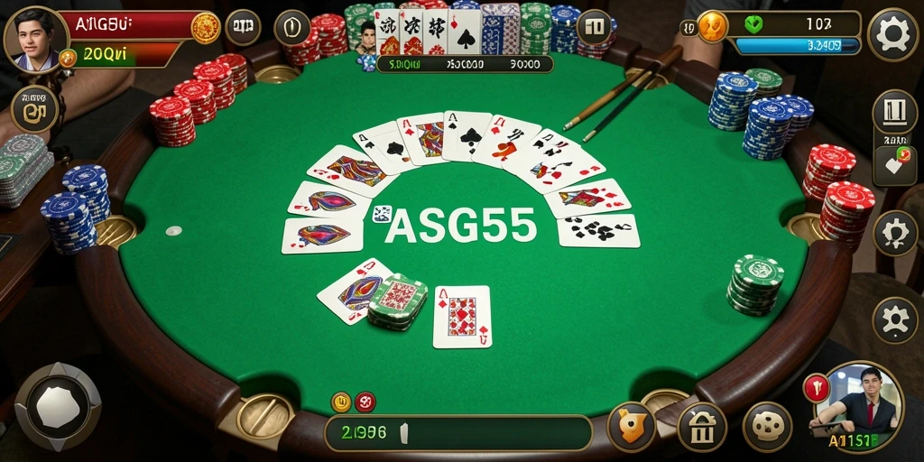 Tampilan gameplay QiuQiu yang mengasyikkan di ASG55.