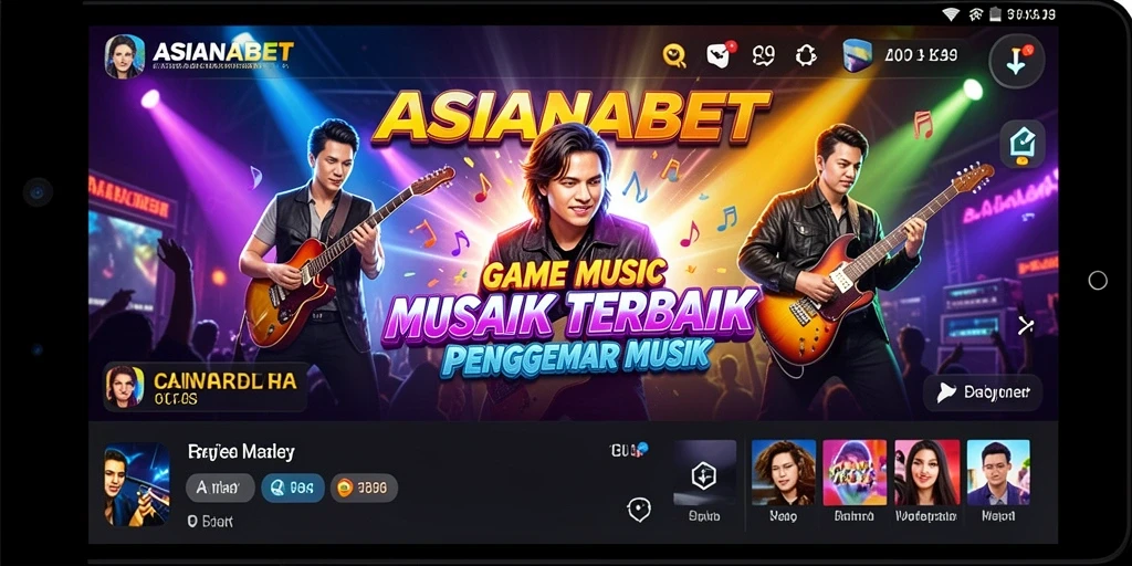Tampilan gameplay ASIANABET yang menarik dengan berbagai pilihan lagu.