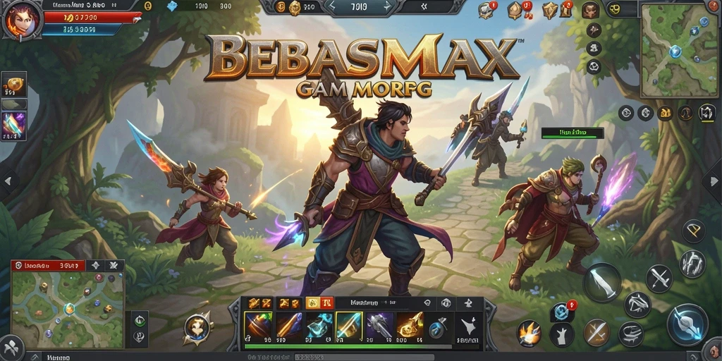 Screenshot gameplay BEBASMAX menunjukkan pertempuran seru antar pemain.
