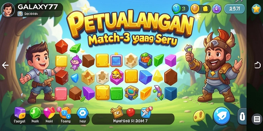 Tampilan gameplay menawan dari GALAXY77 dengan suasana luar angkasa.
