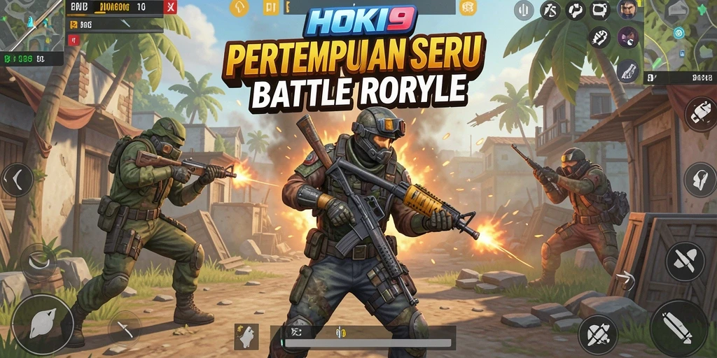 Screenshot HOKI9 menampilkan momen seru dalam pertempuran Battle Royale.