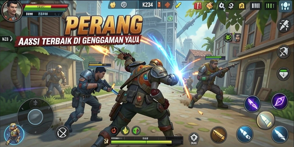 Tampilan seru dari gameplay K234 yang penuh aksi.