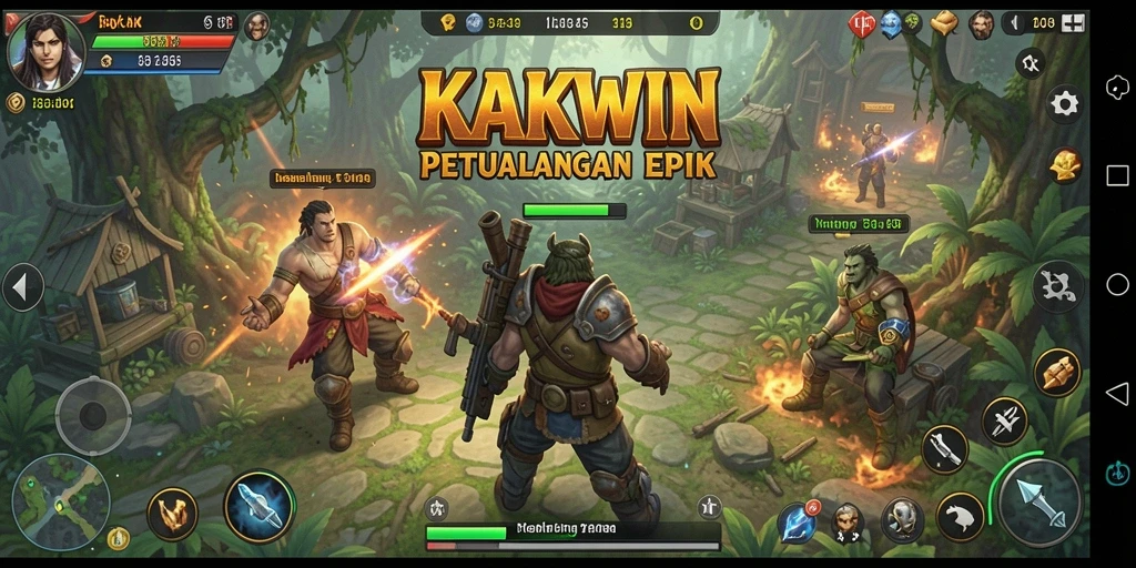 Tangkapan layar gameplay KAKWIN dengan petualangan yang menantang.