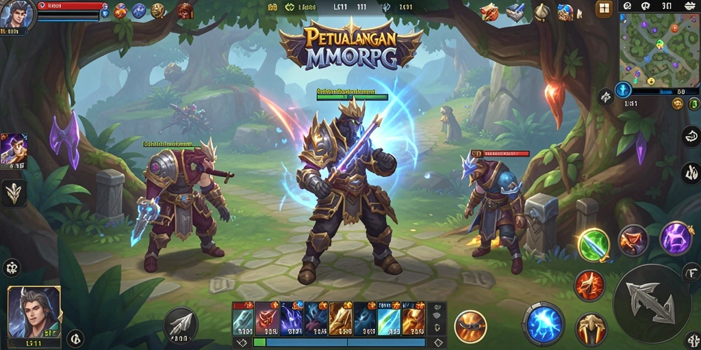 Tampilan gameplay seru dari LG111 dalam dunia MMORPG yang menakjubkan.