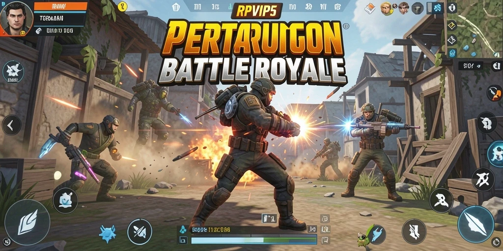 Tampilan menarik dari gameplay Battle Royale di RPVIP5.