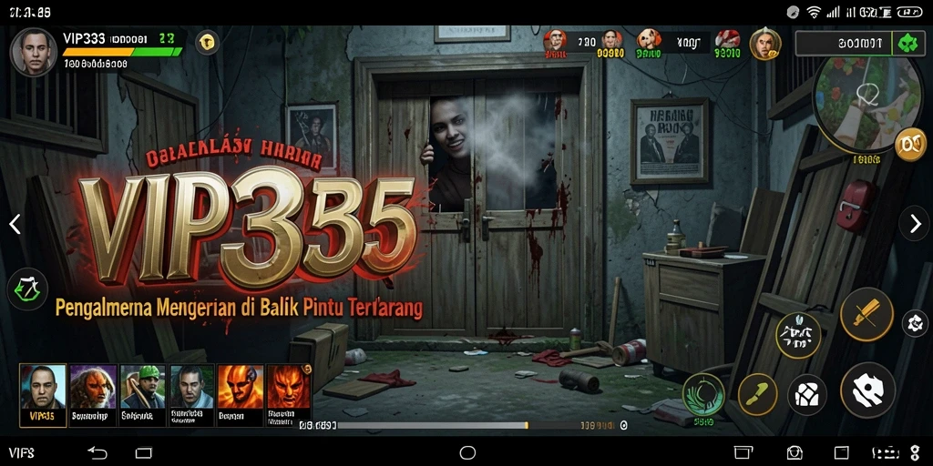 Tangkapan layar gameplay <strong>VIP333</strong> menampilkan momen mencekam saat menjelajahi lokasi angker.
